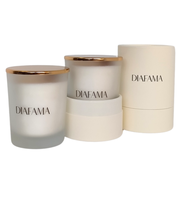 Bougie Parfumée Rose de Grasse et Pierre d'Agate Violette