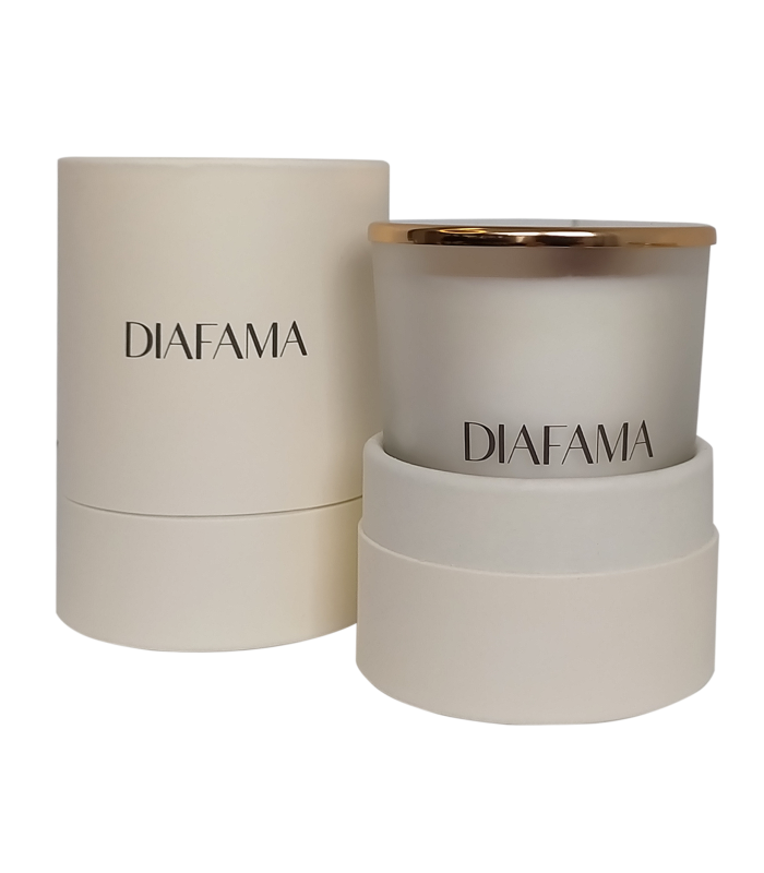 Bougie Parfumée Rose de Grasse et Pierre d'Agate Violette