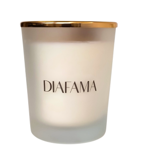 Bougie Parfumée Rose de Grasse et Pierre d'Agate Violette