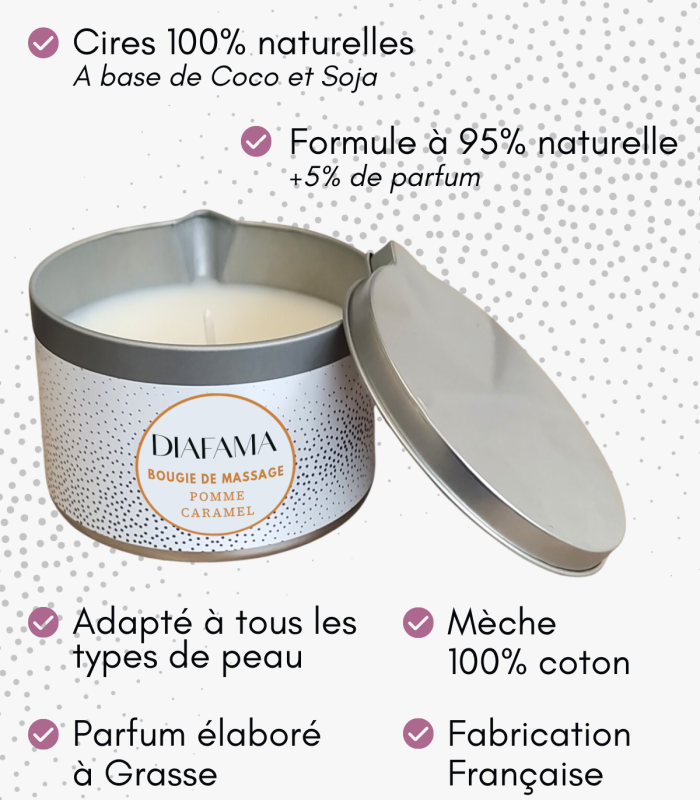 Bougie de Massage Pomme Caramel